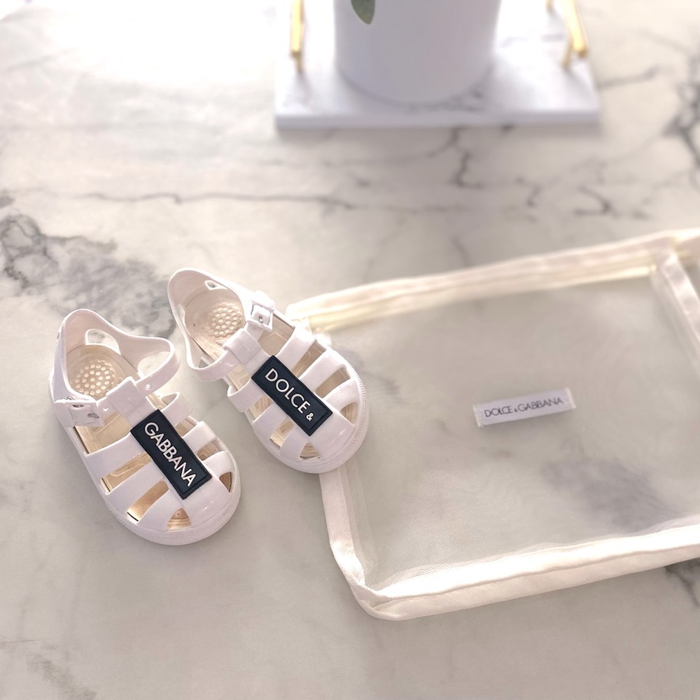 Girls Dolce Gabbana (D&G Kids) Jelly sandals. Sz 22 (US 5.5/6) Gently Used